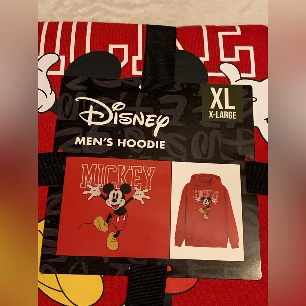 Walt Disney Mickey Mouse Red XL Hooded Sweatshirt - Picture 2 of 3